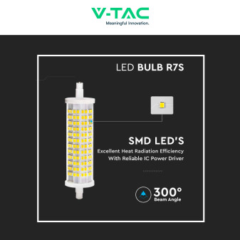 VT-2118 Lampadina LED R7s 16W Tubolare L118 SMD V-Tac