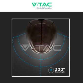 VT-2263 Lampadina LED E27 4W Mela Filament Vetro Oscurato V-Tac