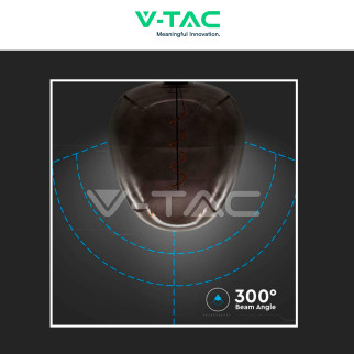 VT-2263 Lampadina LED E27 4W Mela Filament Vetro Oscurato V-Tac