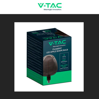 VT-2263 Lampadina LED E27 4W Mela Filament Vetro Oscurato V-Tac