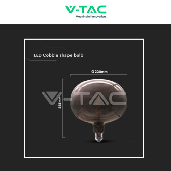 VT-2265 Lampadina LED E27 4W Ciottolo Filament Vetro V-Tac