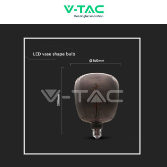 VT-2264 Lampadina LED E27 4W Forma Vaso Filament Vetro V-Tac