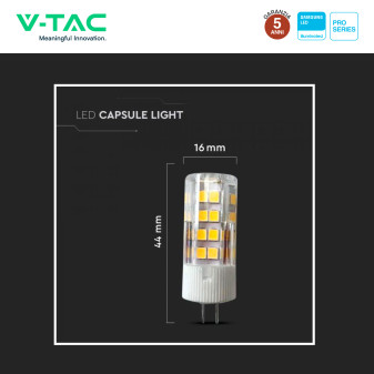 VT-234 Lampadina LED G4 Spotlight 3.2W Tubolare SMD Chip Samsung V-Tac