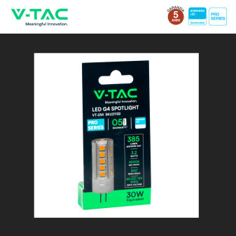 VT-234 Lampadina LED G4 Spotlight 3.2W Tubolare SMD Chip Samsung V-Tac