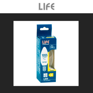 Life Lampadina LED E14 Filament 7W Candela C35 in Vetro