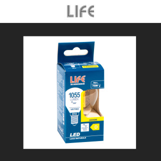 Life Lampadina LED E14 7W P45 MiniGlobo SMD in Vetro