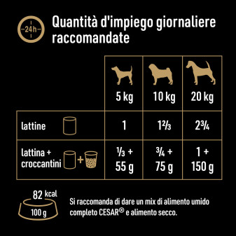 Cibo per Cani Manzo Carote Fagiolini e Erbe Cesar Natural Goodness