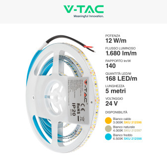 VT-2835-168 Striscia LED SMD Flessibile Monocolore 60W - 5 metri V-Tac
