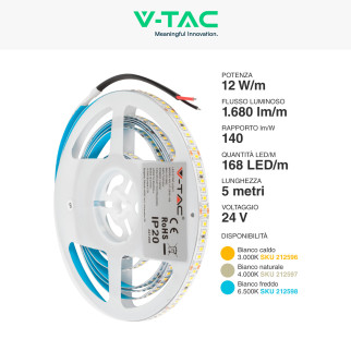 VT-2835-168 Striscia LED SMD Flessibile Monocolore 60W - 5 metri V-Tac