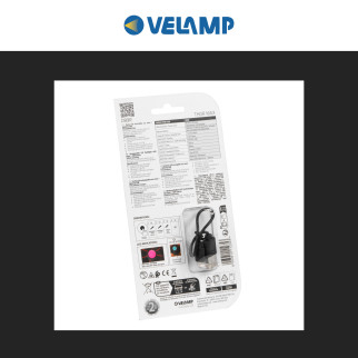 Velamp Torcia LED Ricaricabile Lampada Laterale Zoom IP44