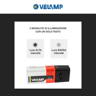 Velamp Torcia LED COB 1W pila 9V Tascabile