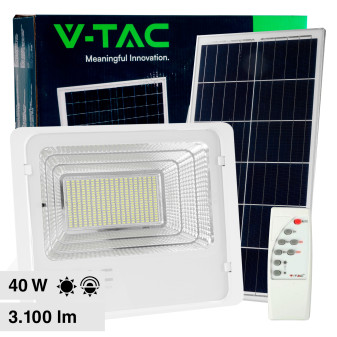 VT-200W Faro LED 40W IP65 Pannello Solare con Telecomando V-Tac