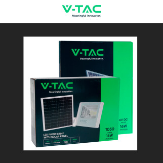 VT-40W Faro LED 16W IP65 Pannello Solare con Telecomando V-Tac