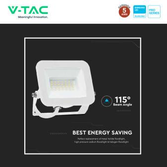 V-Tac Pro VT-44020 Faro LED 20W SMD Chip Samsung Bianco