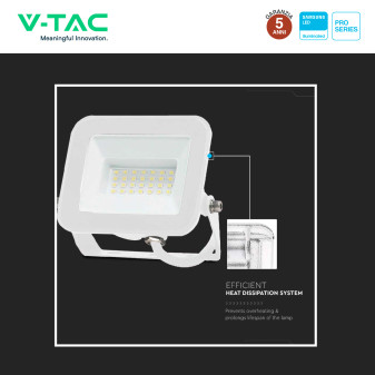 V-Tac Pro VT-44020 Faro LED 20W SMD Chip Samsung Bianco