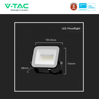 V-Tac Pro VT-44020 Faro LED 20W SMD IP65 SKU 10014/10015/10016