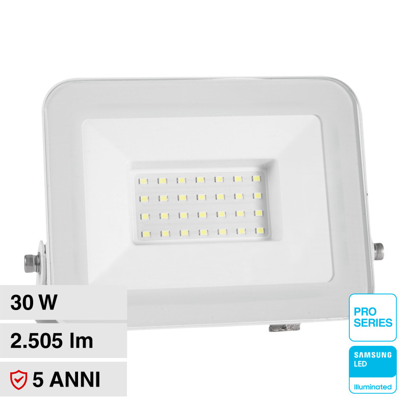 V-Tac Pro VT-44030 Faro LED 30W SMD IP65 bianco