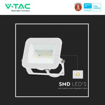 V-Tac Pro VT-44030 Faro LED 30W SMD IP65 bianco
