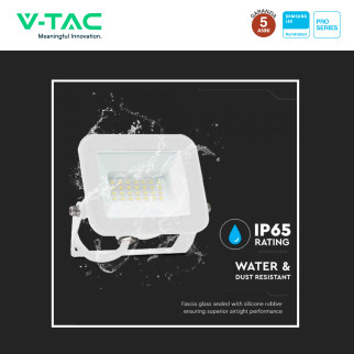 V-Tac Pro VT-44030 Faro LED 30W SMD IP65 bianco