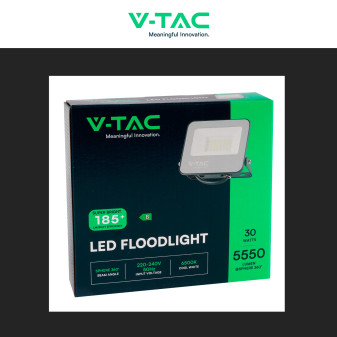 V-Tac VT-4435 Faro LED 30W Faretto SMD IP65 Colore Nero