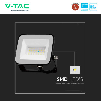 V-Tac Pro VT-44030 Faro LED 30W SMD IP65 nero