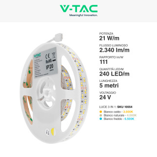 VT-2835 Striscia LED Flessibile Changing Color 105W V-Tac