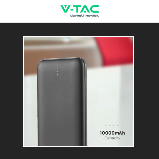 VT-3527 Power Bank 10000mAh Portatile Ricarica Rapida V-Tac