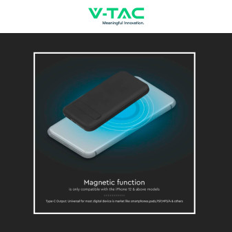 VT-3529 Power Bank a Ricarica Rapida 10000mAh MagSafe V-Tac