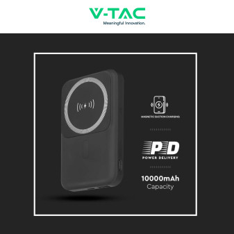 VT-3529 Power Bank a Ricarica Rapida 10000mAh MagSafe V-Tac