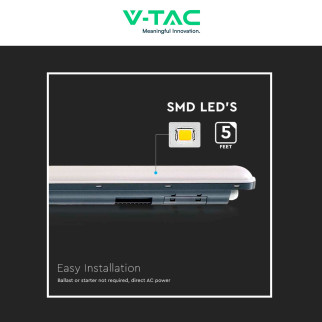 VT-1254 Tubo Plafoniera LED SMD 48W IP65 150cm V-Tac