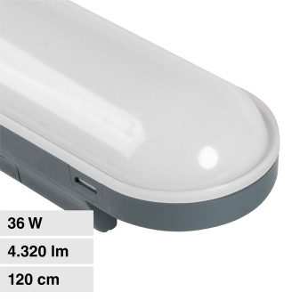 VT-1253 Tubo Plafoniera LED SMD 36W IP65 120cm V-Tac