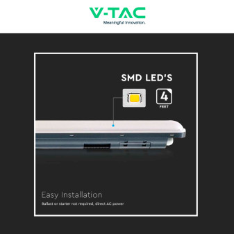VT-1253 Tubo Plafoniera LED SMD 36W IP65 120cm V-Tac