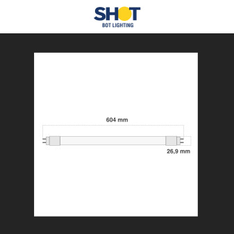 Tubo LED T8 G13 5,2W 60cm con Starter per Carni Bot Lighting Shot