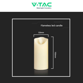 VT-7568 Lampada LED da Tavolo Effetto Candela 53x110mm V-Tac