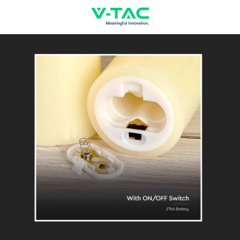 VT-7568 Lampada LED da Tavolo Effetto Candela 53x110mm V-Tac