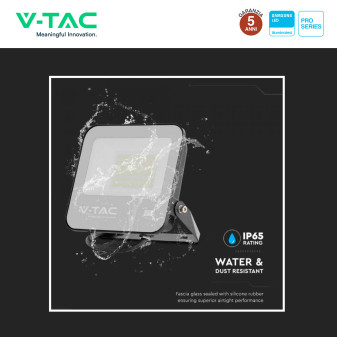 VT-4455 Faro LED 50W SMD IP65 Chip Samsung Colore Nero V-Tac Pro