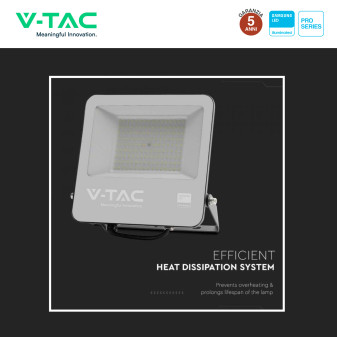 VT-44101 Faro LED 100W SMD Chip Samsung IP65 Nero V-Tac Pro