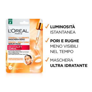 L'Oréal Paris Revitalift Clinical Maschera Siero Illuminante Tessuto