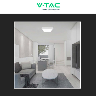 VT-8618 Plafoniera LED Quadrata 18W SMD IP44 Bianca V-Tac