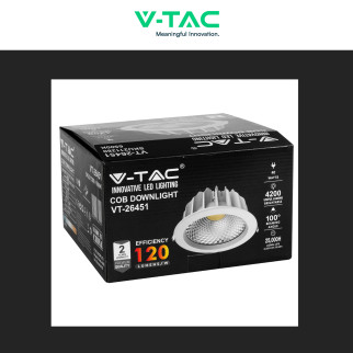 VT-26451 Faretto LED COB Rotondo da Incasso 40W Bianco V-Tac