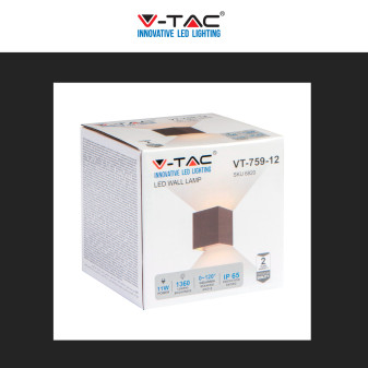 VT-759-12 Lampada LED da Muro 11W SMD Applique IP65 V-Tac