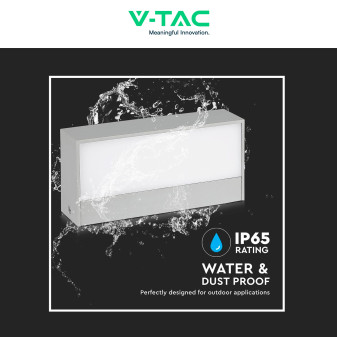 VT-8056 Lampada LED da Muro 9W SMD IP65 Colore Grigio V-Tac