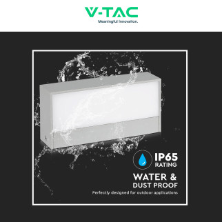 VT-8056 Lampada LED da Muro 9W SMD IP65 Colore Grigio V-Tac
