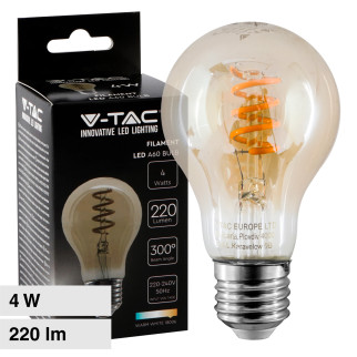 VT-2154 Lampadina LED E27 4W A60 Vetro Ambrato V-Tac