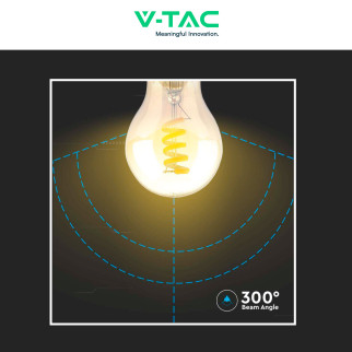VT-2154 Lampadina LED E27 4W A60 Vetro Ambrato V-Tac