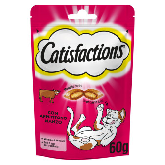 Snack al Manzo per Gatti - Confezione 60g Catisfactions