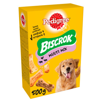 Biscotti Gusto Carne Cani 500g Pedigree Biscrok Multi Mix