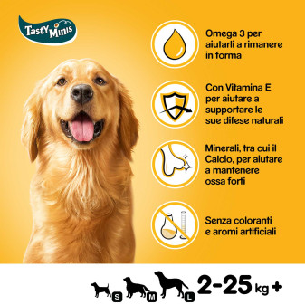 Tasty Minis Biscottini Gusto Manzo e Formaggio per Cani 140g Pedigree