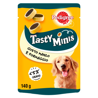 Tasty Minis Biscottini Gusto Manzo e Formaggio per Cani 140g Pedigree