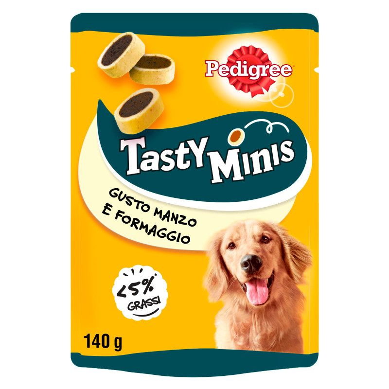 Tasty Minis Biscottini Gusto Manzo e Formaggio per Cani 140g Pedigree